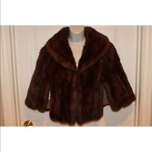 Vintage Joseph Zable mahogany mink cape stole